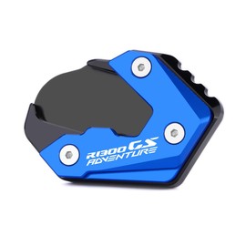 Modeer Compatible with B.M.W R1300GS Adventure 2024 + Motorcycle CNC Side Stand Foot Side Extension Pad GSA 1300 R 1300 GSA R1300 GS ADV Accessories (Blue)
