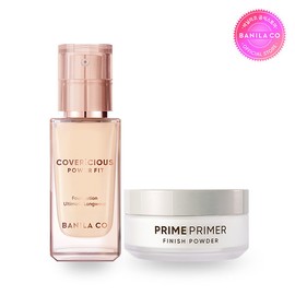 Banila Co NEW Covericious Power Fit Foundation + Prime Primer Powder 12g set, Foundation 22 Natural + Powder 12G / 바닐라코 NEW 커버리셔스 파워핏 파운데이션 + 프라임 프라이머 파우더12g set, 파운데이션 22내추럴 + 파우더 12G
