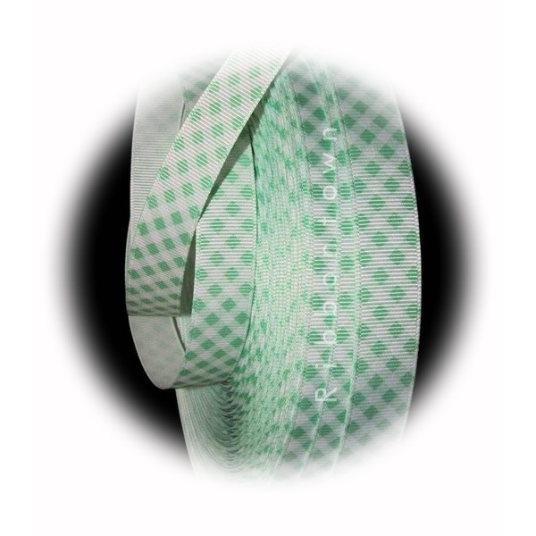 The New 5 Yards Pastel Green White Lattice Diagonal Gingham