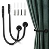 2 Pcs Curtain Holdbacks Curtain Tiebacks Hooks, U Shaped Metal