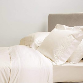 Linens Limited 100% Egyptian Cotton 200 Thread Count Fitted Sheet, Cream, Super King