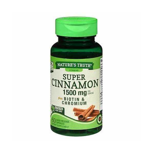 Nature's Truth Super Cinnamon Plus Biotin & Chromium Qu