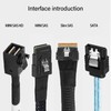 Mini SAS to 4 SATA Cable 7Pin 12Gbps Tinplated Copper