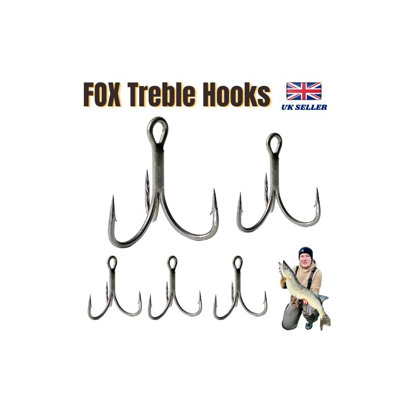 FOX PREDATOR Treble Hooks for Pike Deadbaiting and Lure -