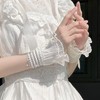 Sweet Lace Strap Wrist Protector Sleeve Cover Lori Pleated Wrist Band - Black 1pc 30ea