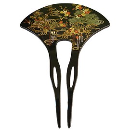 Traditional Honpo Lacquerware Kanzashi, Hanaga, Honmaki-e, Yamanaka Lacquerware, Kanzashi, Bee-shaped, Fan-shaped, Ginkgo Shape, Wedding, Graduation, Graduation Ceremony, Memorial Ceremony, Award