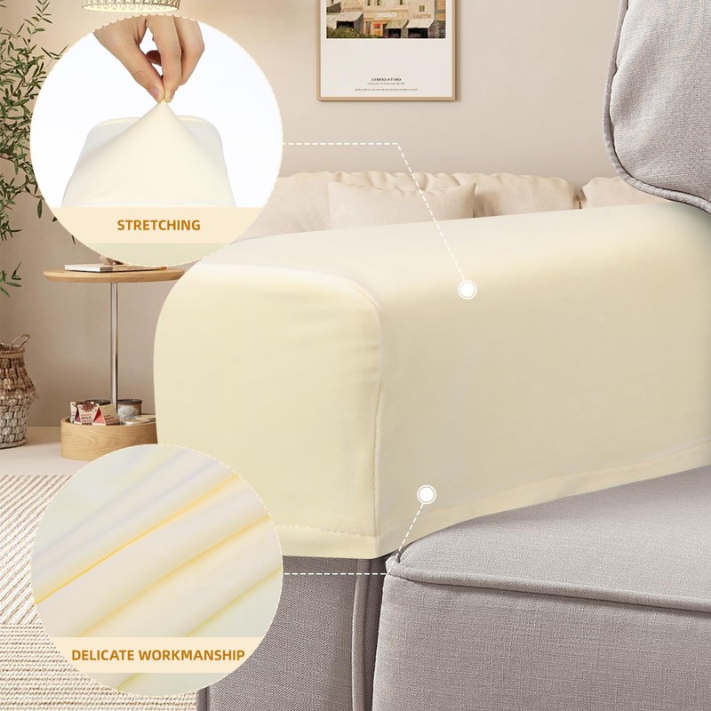 iplusmile 2Pcs Elastic Armrest Cover Armrest Protective Cloth for Sofa