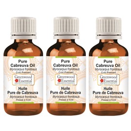 Greenwood Essential Pure Cabreuva Oil (Myrocarpus frondosus) Cold Pressed (Pack of three) 100ml X 3 (10 oz)