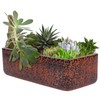 Thirtypot 10 Inch Rustic Black Glaze Rectangular Planters Terracotta Pots