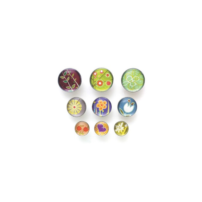 Nobo Bubble Push Display Board Pins, Assorted Designs, Pack of