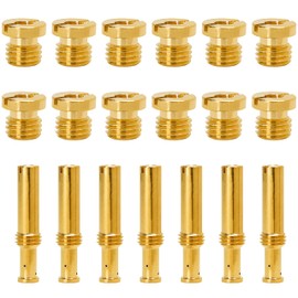 19 Pieces Jet Assortment Kit Carburetor Replacement Parts for S&S Cycle Super B E G Carbs Carburetors Type - Include 12 Main Jets, 7 Intermediate Jets,Thread type: Metric (M8 x 1.0 x 4.5mm), not SAE