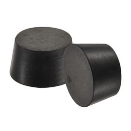sourcing map Pack of 5 Tapered Rubber Caps 42 mm to 50 mm for Laboratory Home Black
