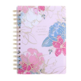 russell+hazel 2024-2025 (July 2024-June 2025) Weekly Blush Floral A5 Spiral Planner, 15 Month Calendar, 5 7/8” x 8 ¼”
