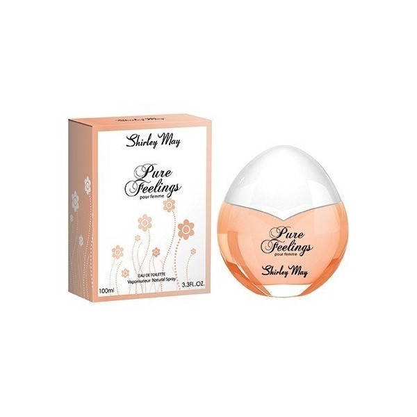 Pure Feelings for Women EDT- 100 ML (3.4 oz)| Fragrance Features Top Notes of Vanilla, Spice and Base Notes of Amber, Rosewood| Long Lasting Scent| Clean Fragrance |by Shirley May