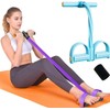 Pedal Resistance Band with Handle, 6-Tube Elastic Exercise Bands, Multifunctional