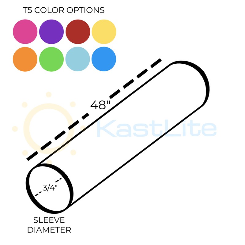 KastLite T5 Fluorescent 48" Safety Sleeves | Multiple Colors |