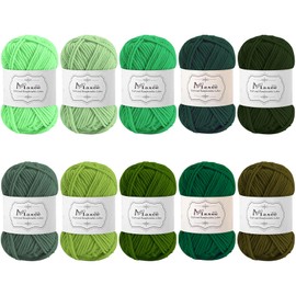 Maxee Crochet Yarn 500 g (50 g x 10 Colours), Acrylic Wool for Knitting, Yarn for Crochet and Knitting, hand-knitting yarn Set, Cotton Yarn for Crochet, Wool for Knitting and Crafts