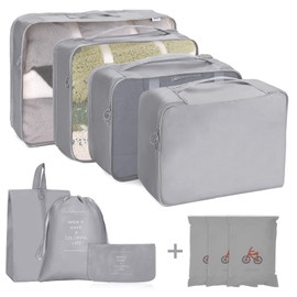 Packing Cubes for Suitcases, Set of 10, Compression Packing Cubes, Storage Bags for Travel, Suitcase Bags, Organiser Bags, Travel Organiser, Packing Bags for Clothes, Shoes, Cosmetics, Toilet Items