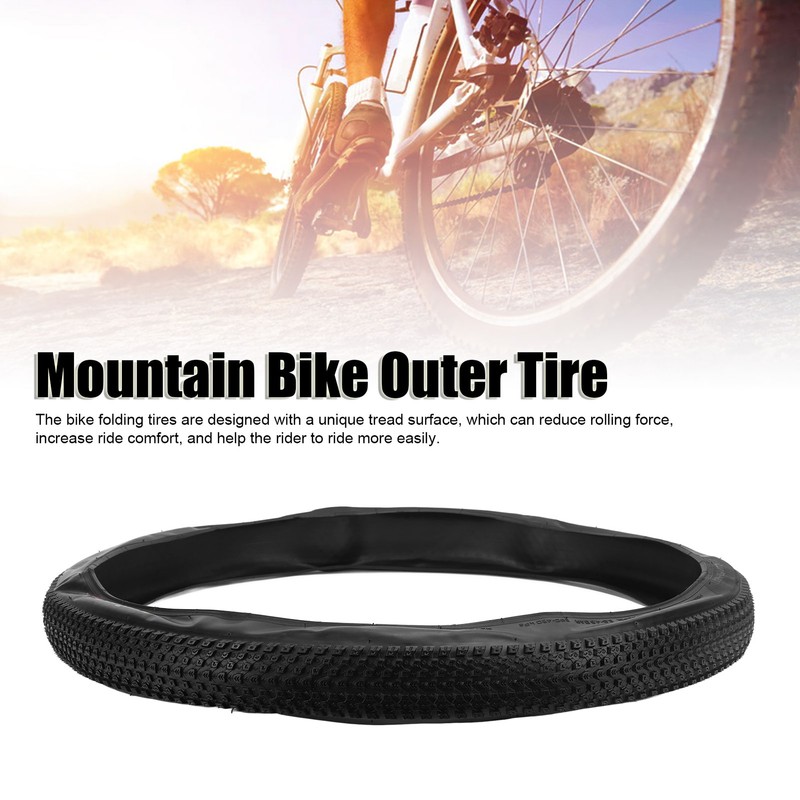 Bike Outer Tire Foldable 27.5x2.1 Tread Surface Rubber Bicycle Outer