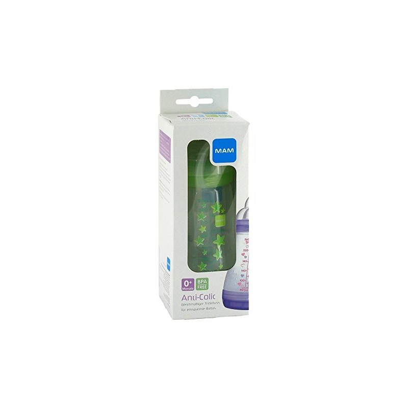 MAM Anti Colic Flasche 260ml neutrales Design incl. Sauger Gr.1