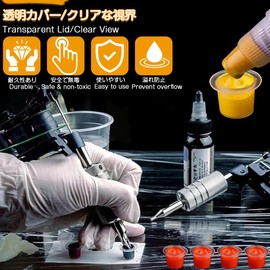 Tattoo Ink Caps Disposable Tattoo Ink Cups Small 100pcs Pigment Tattoo Ink Cups Plastic Transparent Clear View Pigment Container Tattoo Eyebrow Lip Supplies Accessories