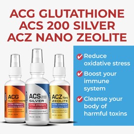 Results RNA – Ultimate Body Detox Extra Strength System – ACS 200 Silver/ACZ Nano Zeolite/ACG Glutathione are Clinically (2 oz - 30 Servings - 2,000mg)