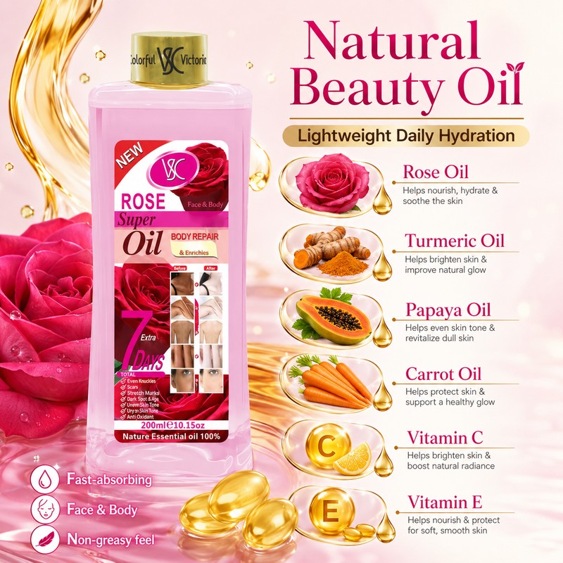 Turmeric Body Oil for Face & Skin Care – Lightweight