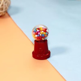 1Pcs Red 1/12 Miniature Gumball Machine Dollhouse Decoration Accessories Miniature Dollhouse Accessories (0.6x0.6x1.2 inch)