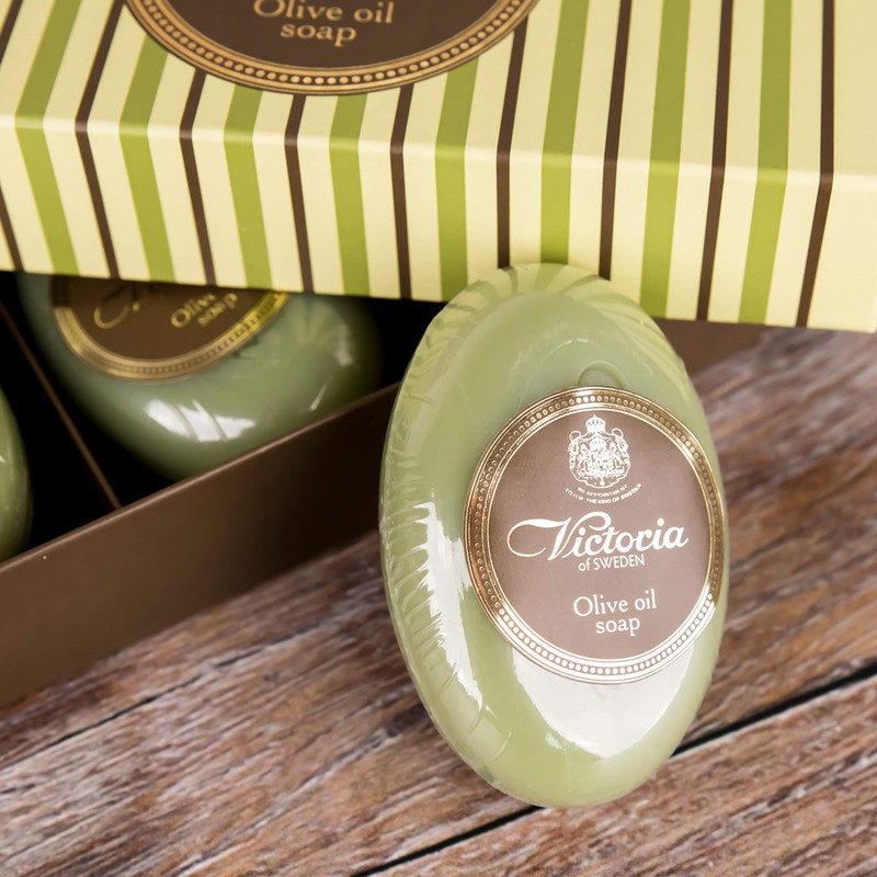 Victoria Soaps of Sweden Soap, Olive Oil, 3 Count