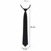 DESERMO Adjustable security tie black with elastic band, safety tie