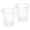 YOKIVE 2 Pcs Plastic Beaker, Laboratory Use | Liquid Measuring