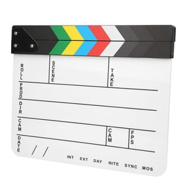 Oumij1 Herramienta de Fotografía de Claqueta, Claqueta de Película Acrílica de 30x25 CM, Herramienta de Fotografía de Película de Acción de Director Profesional(Color PAV1CWE4)