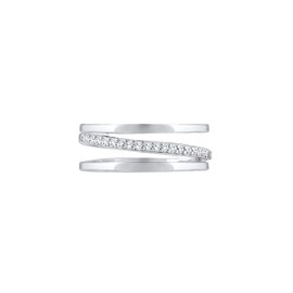Elli Premium 0602392318 Women's Anniversary Ring 925 Sterling Silver Zirconia, Crystal, Cubic Zirconia