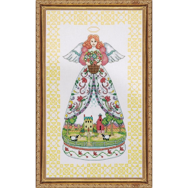 Tobin DW2811 14 Count Counted Cross Stitch Kit, 9 by 15-Inch, Summer Angel-Jim Shore