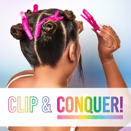 Punky Colour Hair Clips for Styling – Strong Grip, Non-Slip, Hair Sectioning Clips for All Hairs, Professional Salon Quality, 4 Piece, 1 Pack