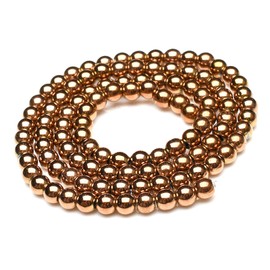 [Fukuenkaku] Hematite Bronze Color Coding, 0.08 inch (2 mm), 1 Row (Approx. 15.0 inches (38 cm), Natural Stone, Power Stone, Beads, Hematite Bronze Color Cording 4mm