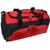 foolsGold Large Sports Holdall Duffel Bag - Black/Red