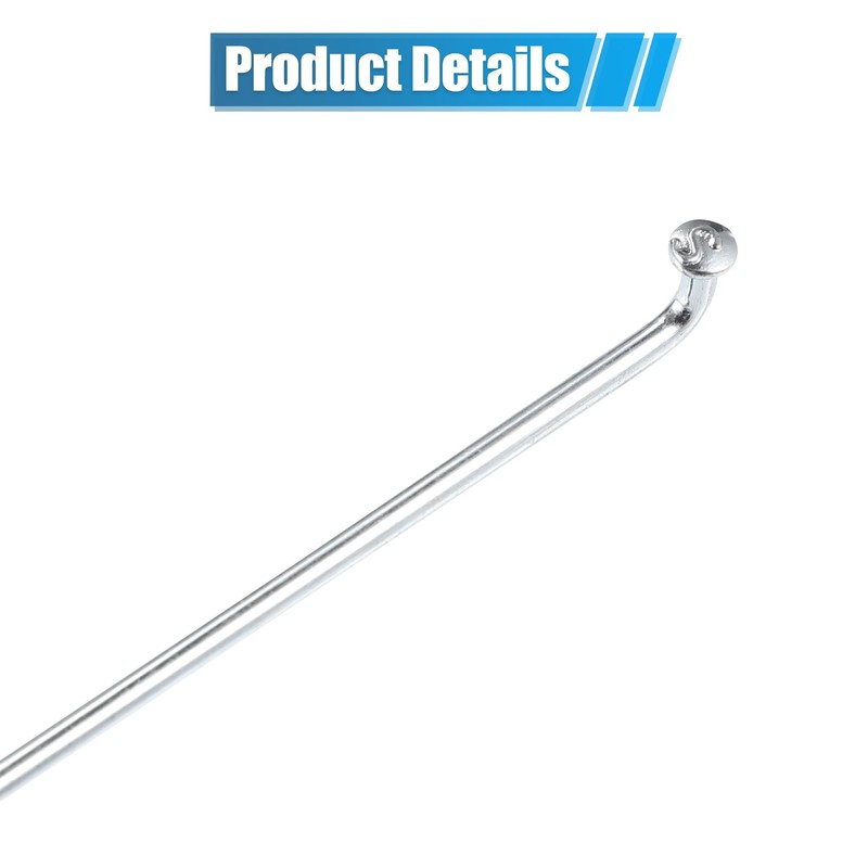 X AUTOHAUX 36pcs 14G J Bend Bike Steel Spokes 8.66"
