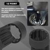 5 Pcs Nut Socket Strut Socket Tool 12 Point 1/2"