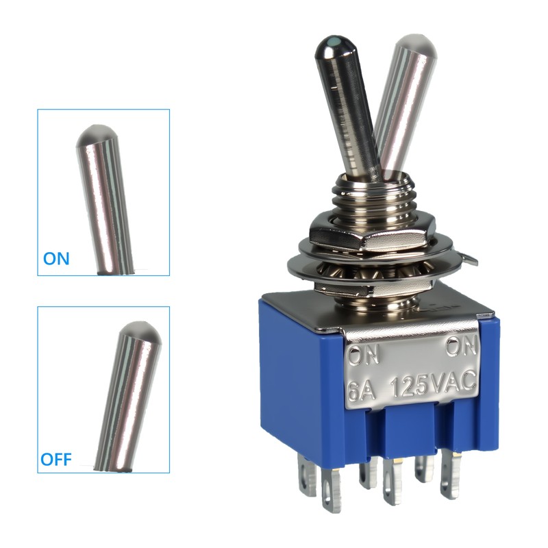 VIBICCK 15PCS SPST Mini Toggle Switch Miniature ON/ON 2 Pin