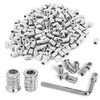 Forbabe Pack of 100 Screw-in Nuts M6 x 15 mm,