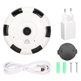 Fisheye Panoramic Camera AC 110‑240V 3MP Wifi 360 Degree Panoramic Camera Night Vision Motion Detection Two Way Audio Camera