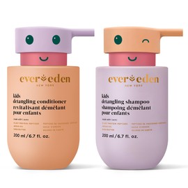 Evereden Evereden Kids Haircare Set: Hair Detangling Shampoo & Conditioner for Children Ages 3+, Plant Protein Peptides & Argan Oil, Vegan, Free from Sulfate, Paraben, Phthalate & Petrolatum