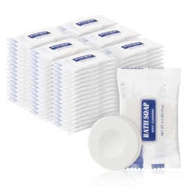 HQSLsund 0.5 oz Bulk Travel Size Bars Soap, Individually Wrapped Small Face and Body Cleanser Round Soaps Toiletries Amenities for Hotel, Guest, Shelter, Charity, Motel, Vacation (200)