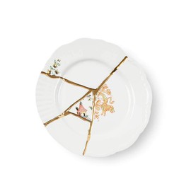 Seletti Kintsugi Teller für Obst aus Porzellan und 24 Karat Gold mod.2