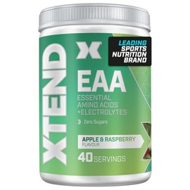 Scivation Scivation XTEND EAA Amino Acids Powder|Apple and Raspberry|40 Servings for Hydration and Fitness Performance|9 Essential Amino Acids + Added Electrolytes Recovery Powder to Hydrate, Repair, Recover