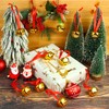 FOIMAS 12pcs 1.6 Inch Believe Bell Ornament Metal Christmas Sleigh