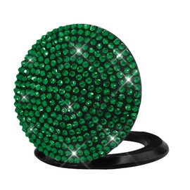 Rebvugr Bling Car Push to Start Button Cover, Switch Button Cover, One-Button Start Ring Protection Cover, Car Ignition Switch Diamond Decorative Cover Sticker, Auto Accessories for Women (Green)