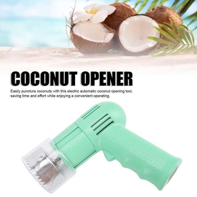ASHATA Automatic Coconut Opener, Coconut Opener Tools Set, Stainless Steel