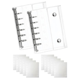 Nijiiro sky Seal Notebook, Transparent, Girls, Removable Binder, Clear Binder, 5 Holes, Micro 5 Sealing Storage, Presentation Goods (Clear)